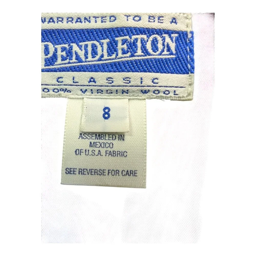 VTG Classic Women's PENDLETON Black 100% Virgin Wool Blazer Size 8 Made In USA - Picture 3 of 11